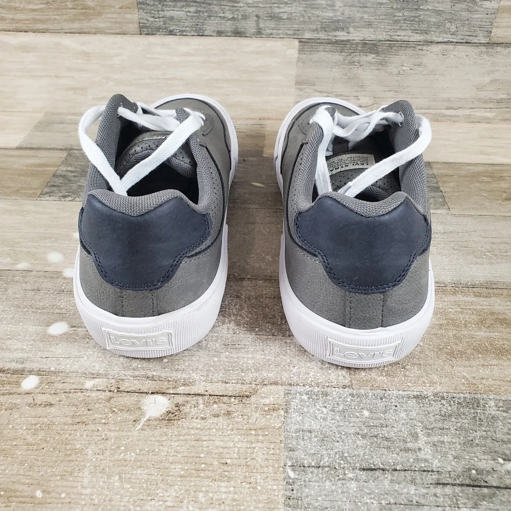 Levis Munro SC Shoes Mens Sz 9 Athletic Gray White Lace-Up Fashion Sneakers